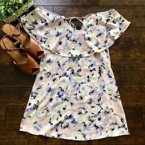 {ILLA ILLA} Floral Cold Shoulder Mini Dress